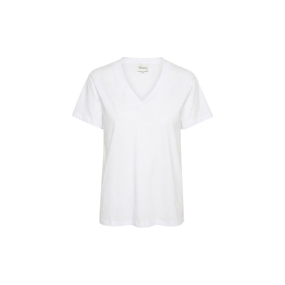 HanneMW V-Neck Tee Bright White My Essential Wardrobe