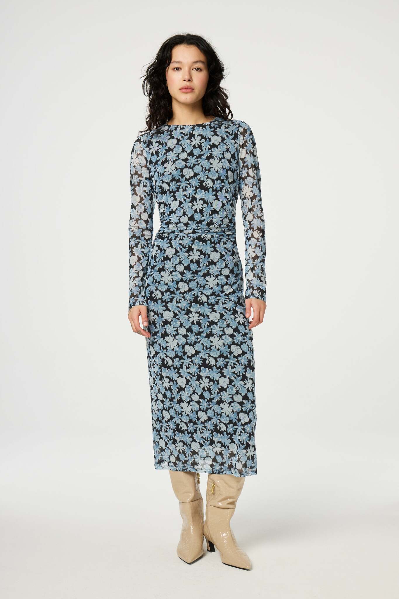 Zita Dress Black/Bright Blue Fabienne Chapot