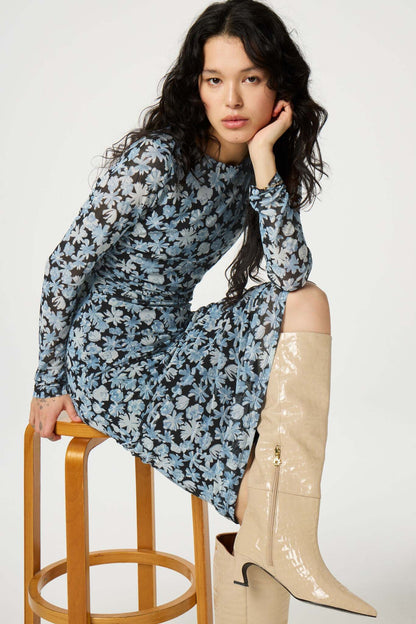 Zita Dress Black/Bright Blue Fabienne Chapot