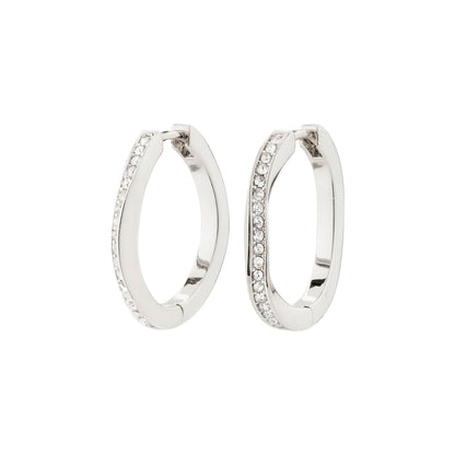 True Recycled Hoop Earrings Silver Pilgrim