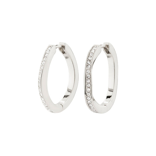 True Recycled Hoop Earrings Silver Pilgrim