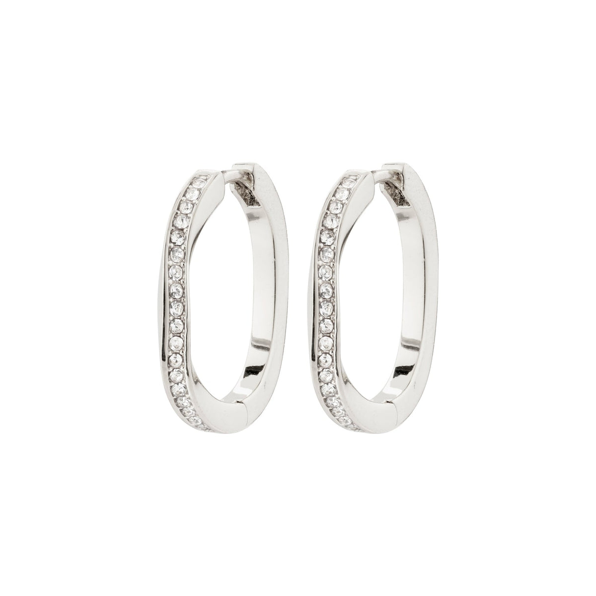 True Recycled Hoop Earrings Silver Pilgrim