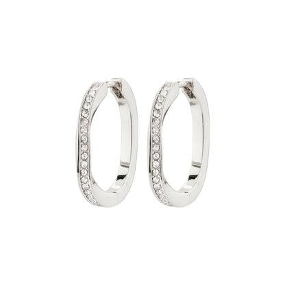 True Recycled Hoop Earrings Silver Pilgrim