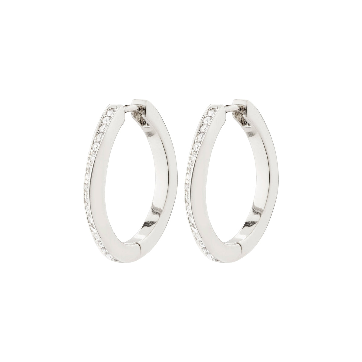 True Recycled Hoop Earrings Silver Pilgrim