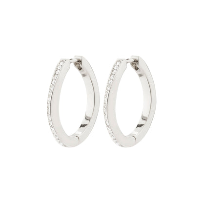 True Recycled Hoop Earrings Silver Pilgrim