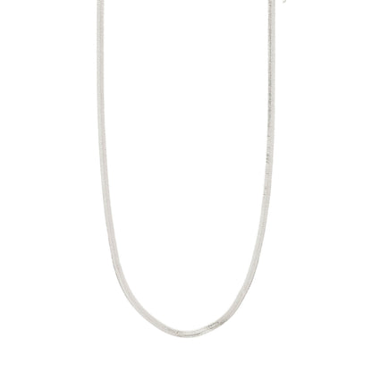 Joanna Recycled Flat Snake Chain Necklace Silver Pilgrim