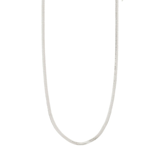 Joanna Recycled Flat Snake Chain Necklace Silver Pilgrim