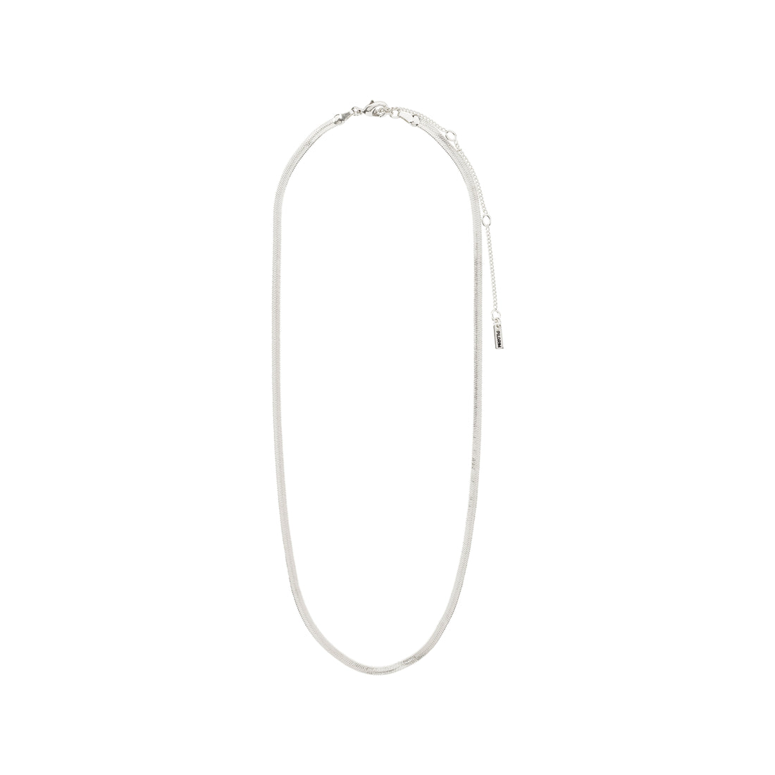 Joanna Recycled Flat Snake Chain Necklace Silver Pilgrim