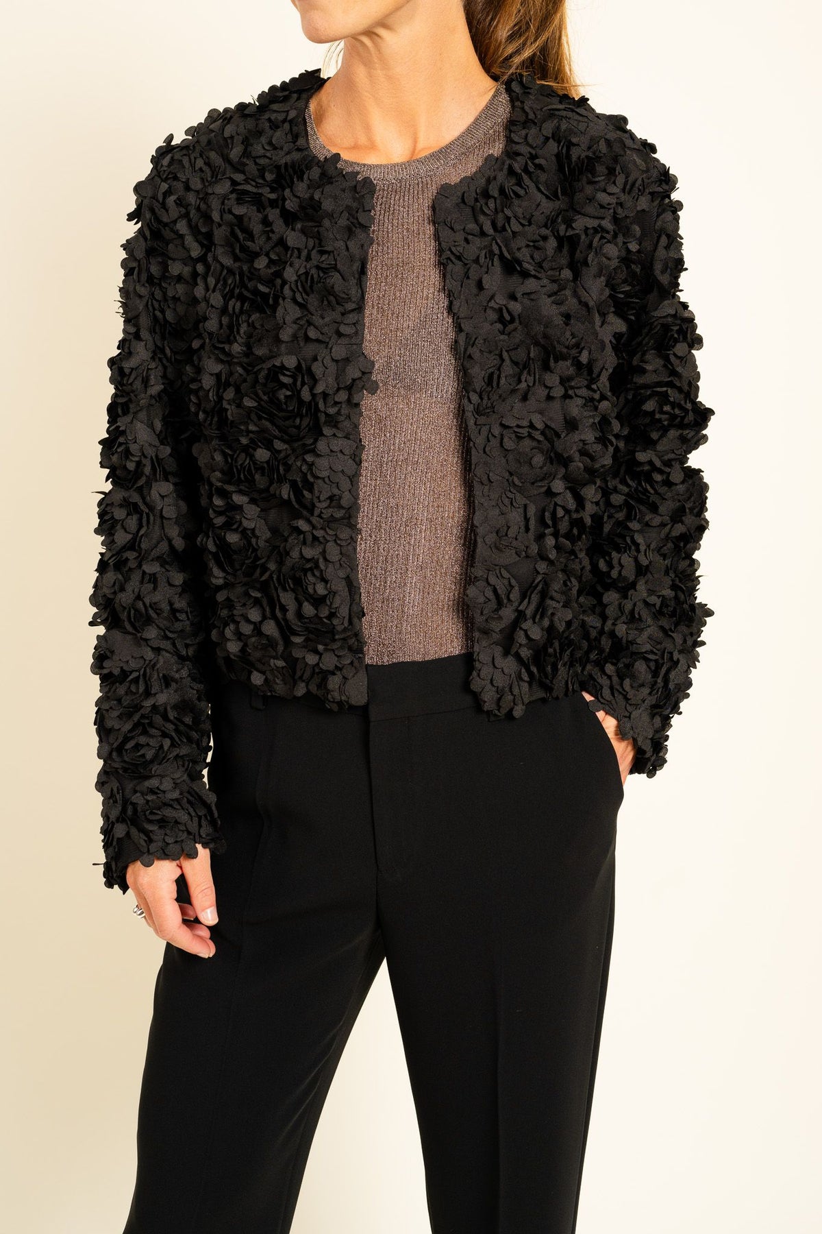 Jaffa Flower Jacket Black Urban Pioneers