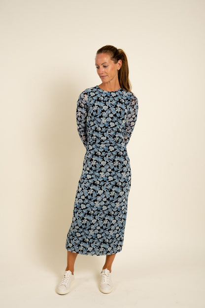 Zita Dress Black/Bright Blue Fabienne Chapot
