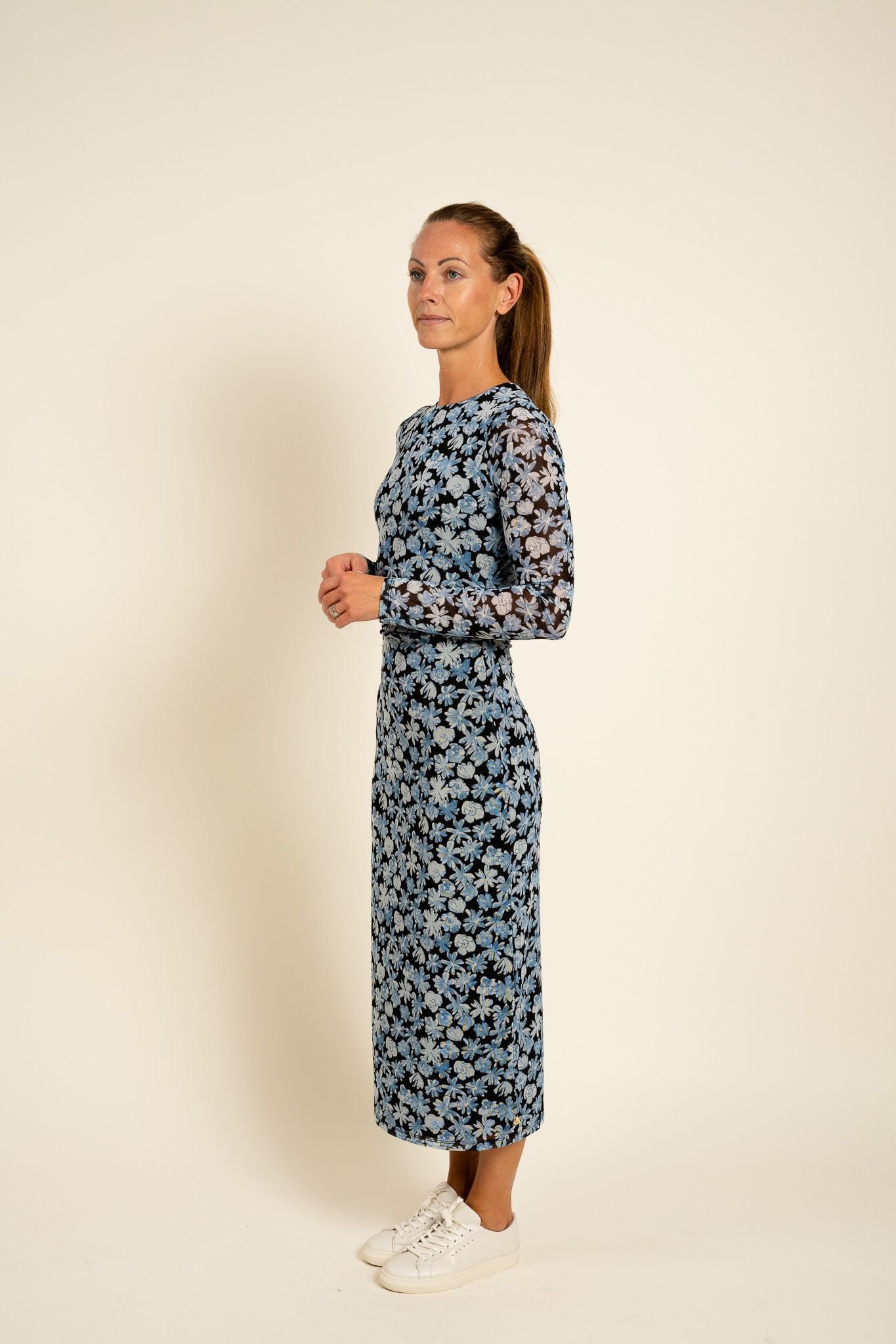 Zita Dress Black/Bright Blue Fabienne Chapot