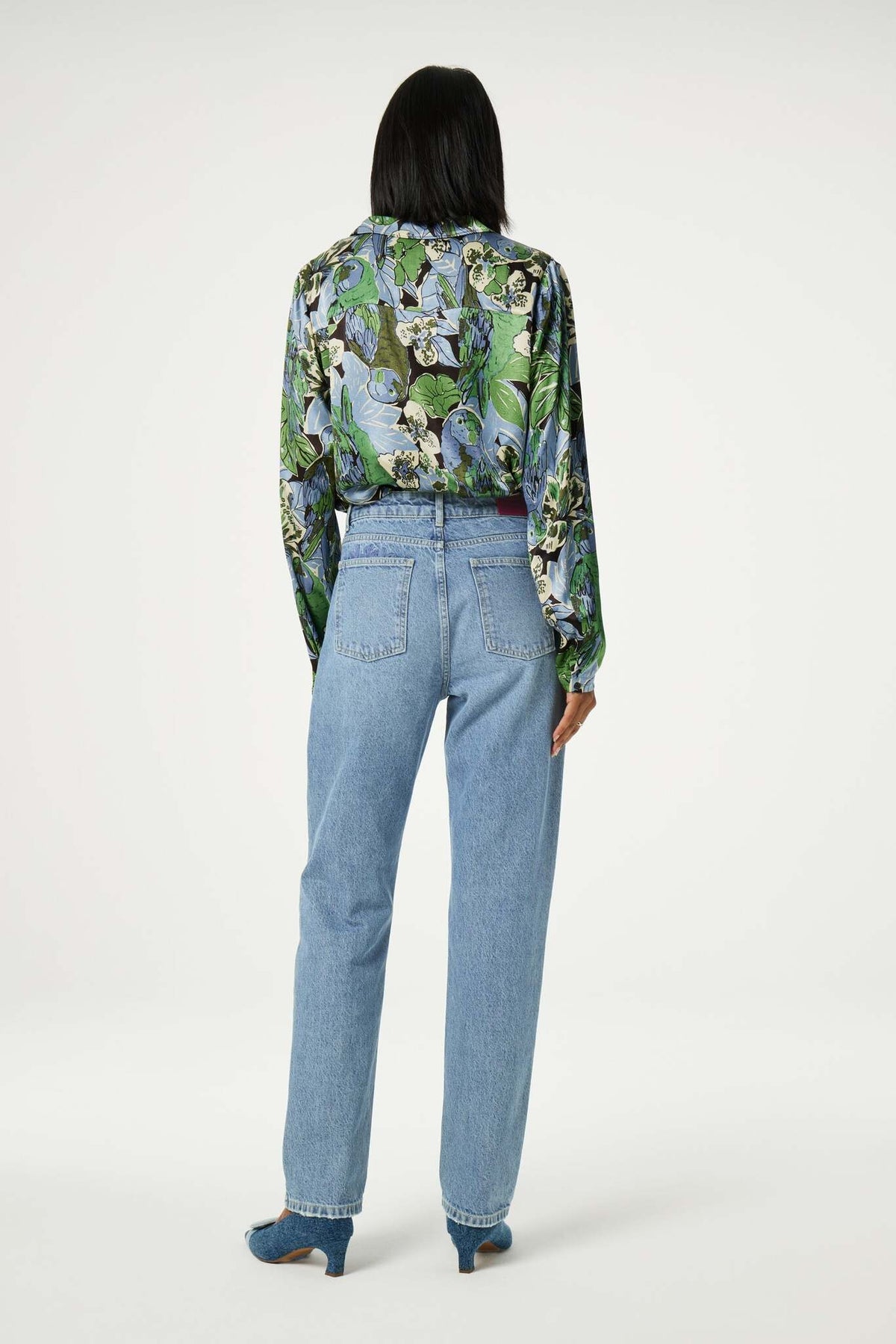 Sunrise Blouse Black/Parrot Green Fabienne Chapot