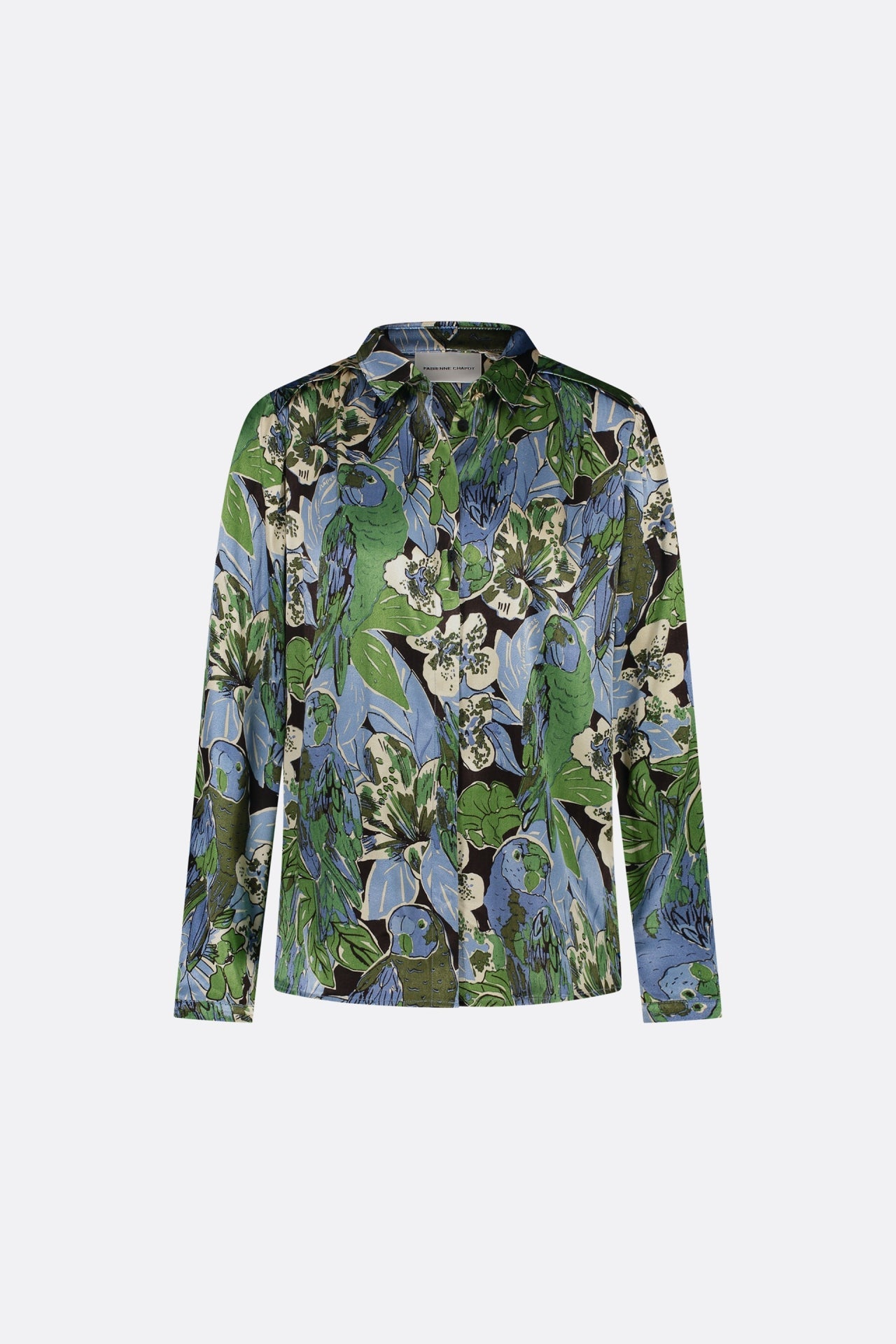 Sunrise Blouse Black/Parrot Green Fabienne Chapot