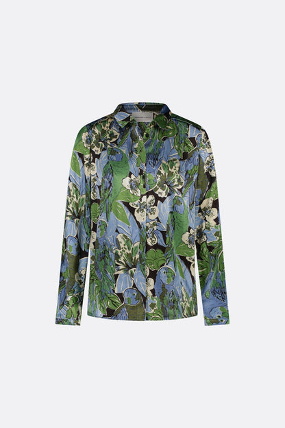 Sunrise Blouse Black/Parrot Green Fabienne Chapot