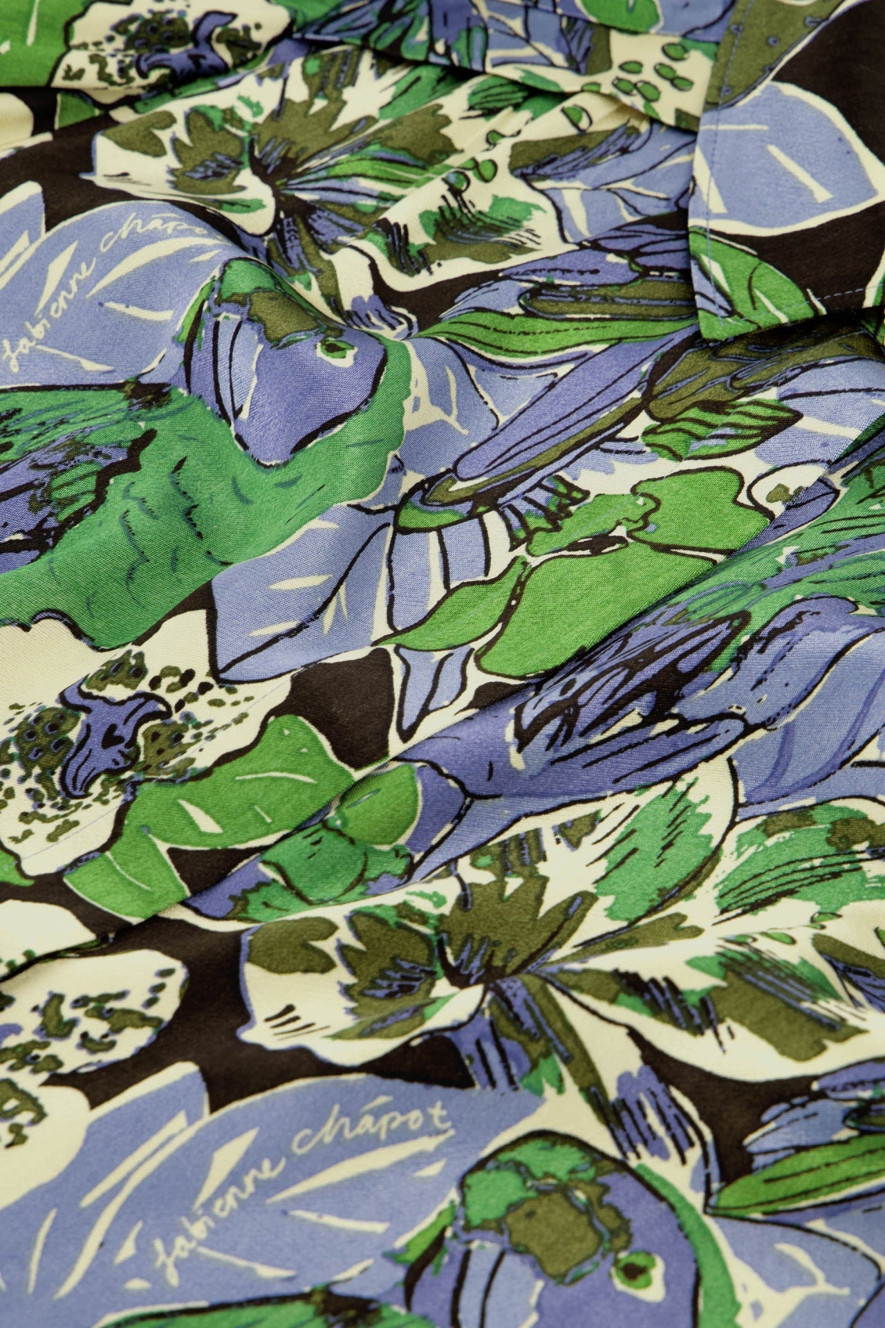 Sunrise Blouse Black/Parrot Green Fabienne Chapot
