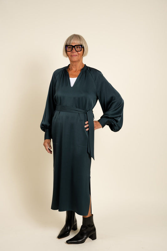 Belted Long Sleeve Dress Dawn Blue Filippa K