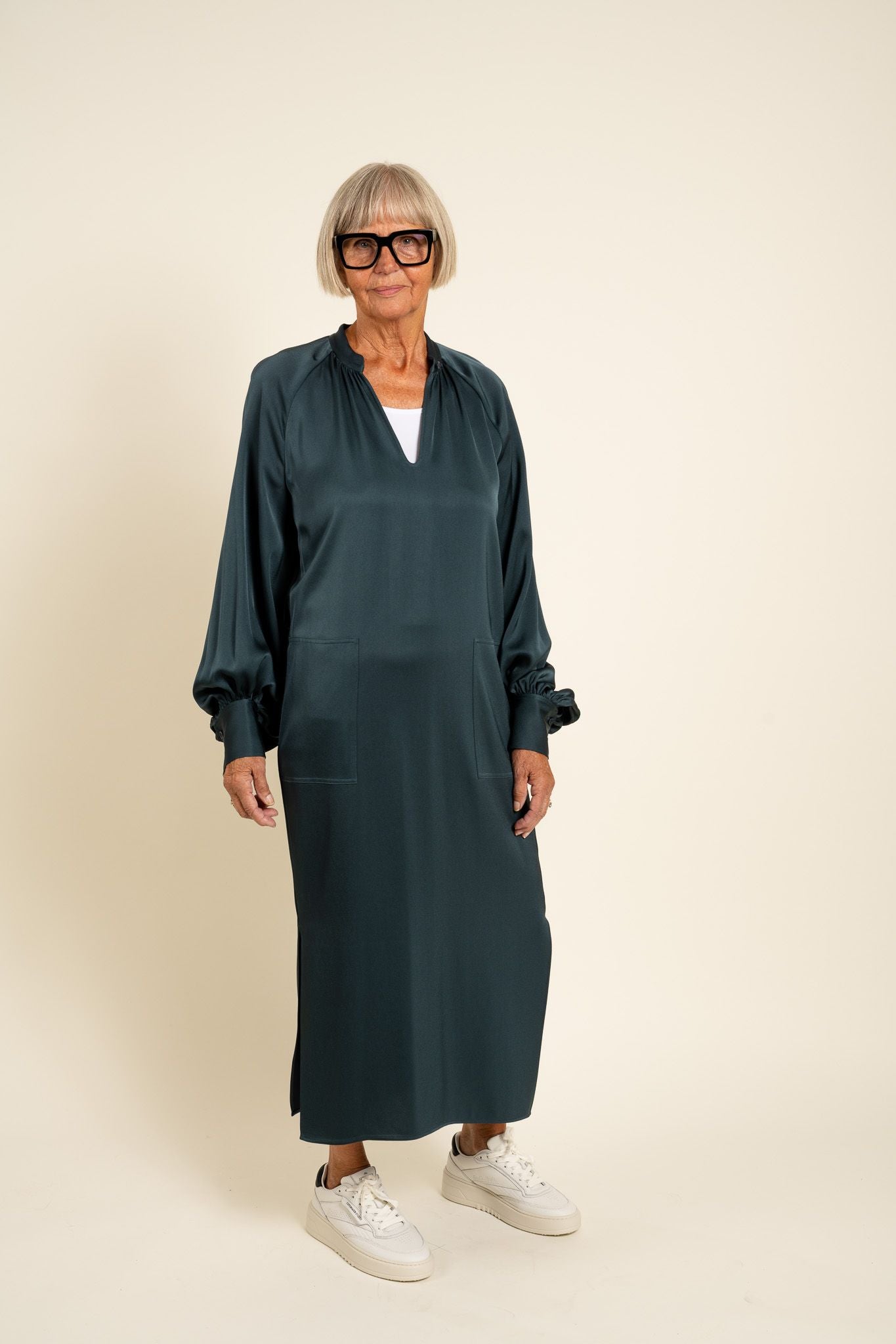 Belted Long Sleeve Dress Dawn Blue Filippa K