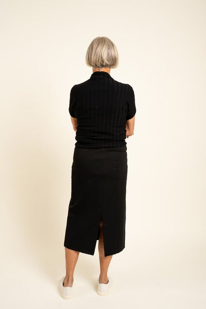 Belted Jersey Skirt Black Filippa K