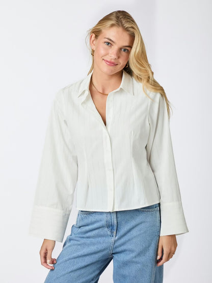 Rosa Solid Shirt White Neo Noir