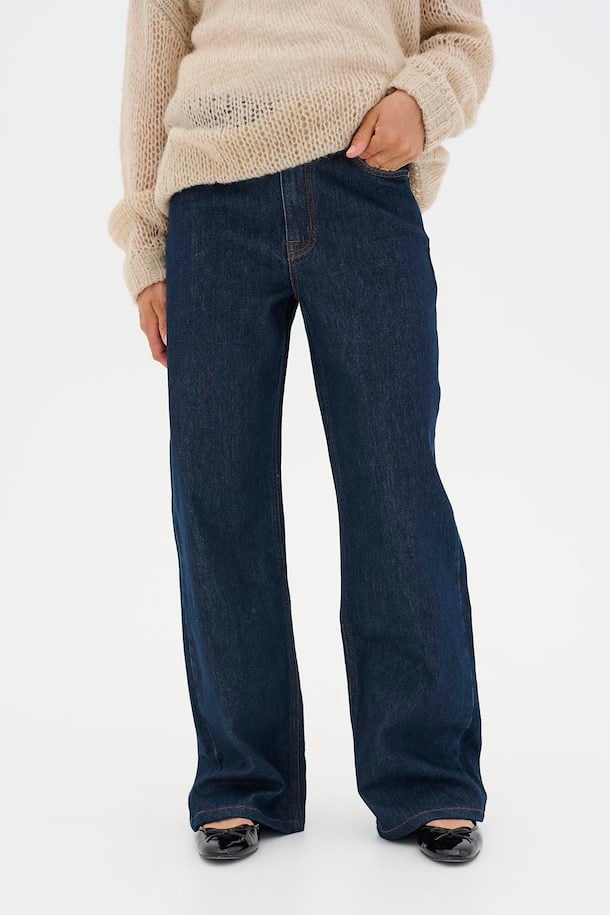 The Louis 139 High Wide Jeans Dark Blue Un-Wash My Essential Wardrobe