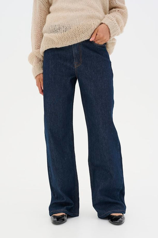 The Louis 139 High Wide Jeans Dark Blue Un-Wash My Essential Wardrobe