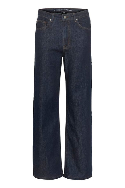 The Louis 139 High Wide Jeans Dark Blue Un-Wash My Essential Wardrobe
