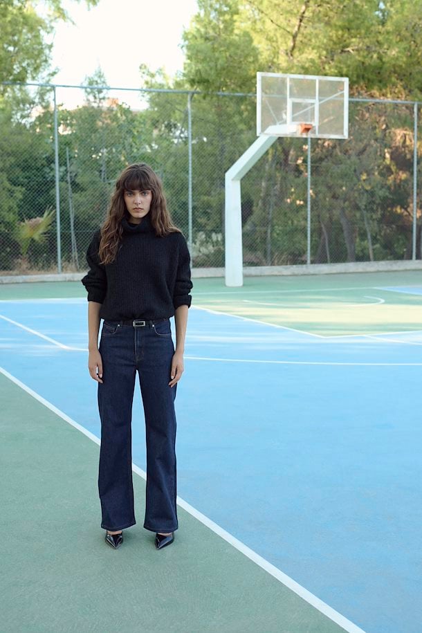 The Louis 139 High Wide Jeans Dark Blue Un-Wash My Essential Wardrobe