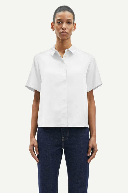 Mina SS Shirt 14028 White Samsoe Samsoe