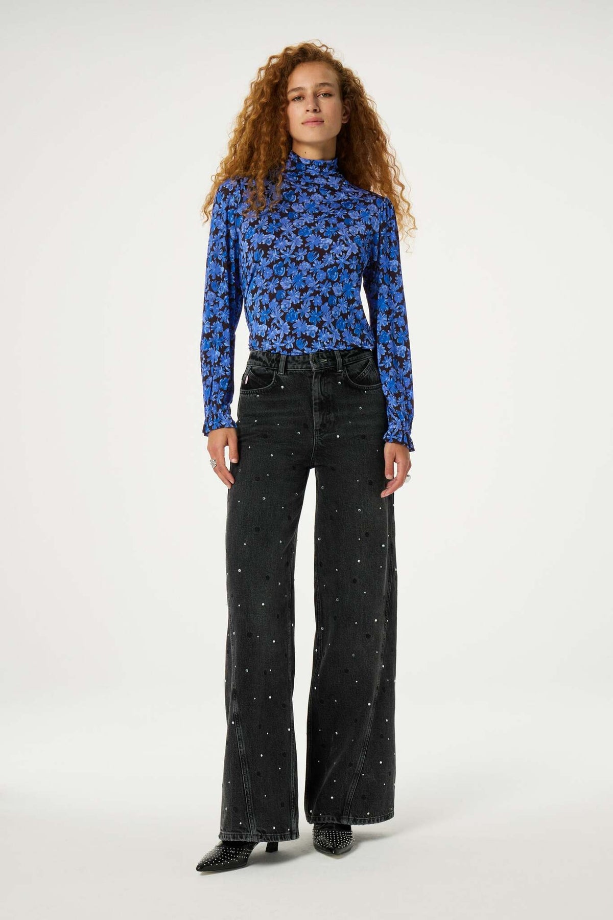 Billy Top Black/Bright Blue Fabienne Chapot