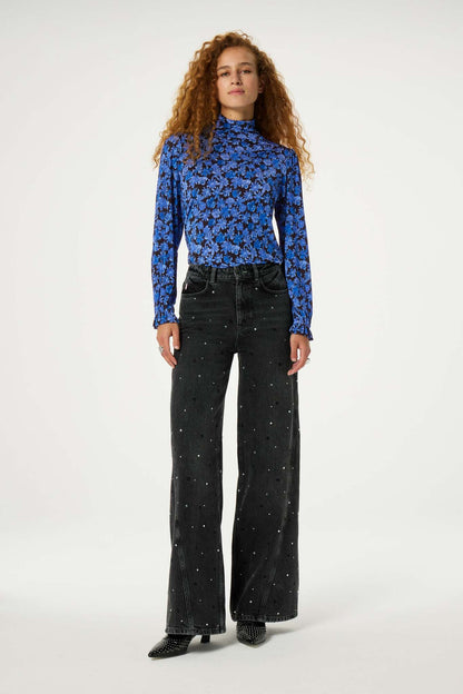 Billy Top Black/Bright Blue Fabienne Chapot