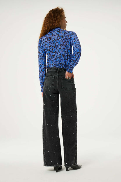 Billy Top Black/Bright Blue Fabienne Chapot