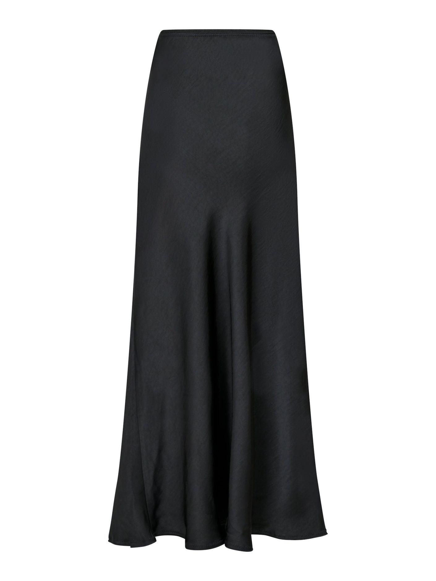 Vicky Heavy Sateen Skirt Black Neo Noir