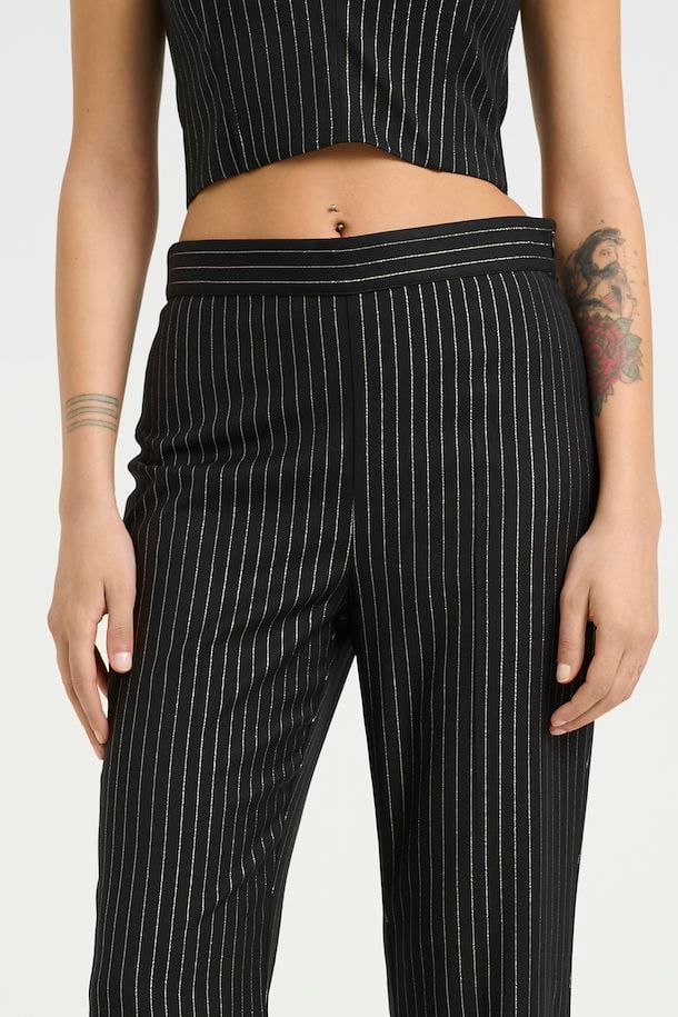 CaylinaGZ HW Pants Black Pinstripe Lurex Gestuz