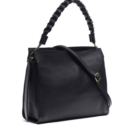 Alessandria Leather Bag Black Latalia