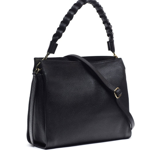 Alessandria Leather Bag Black Latalia