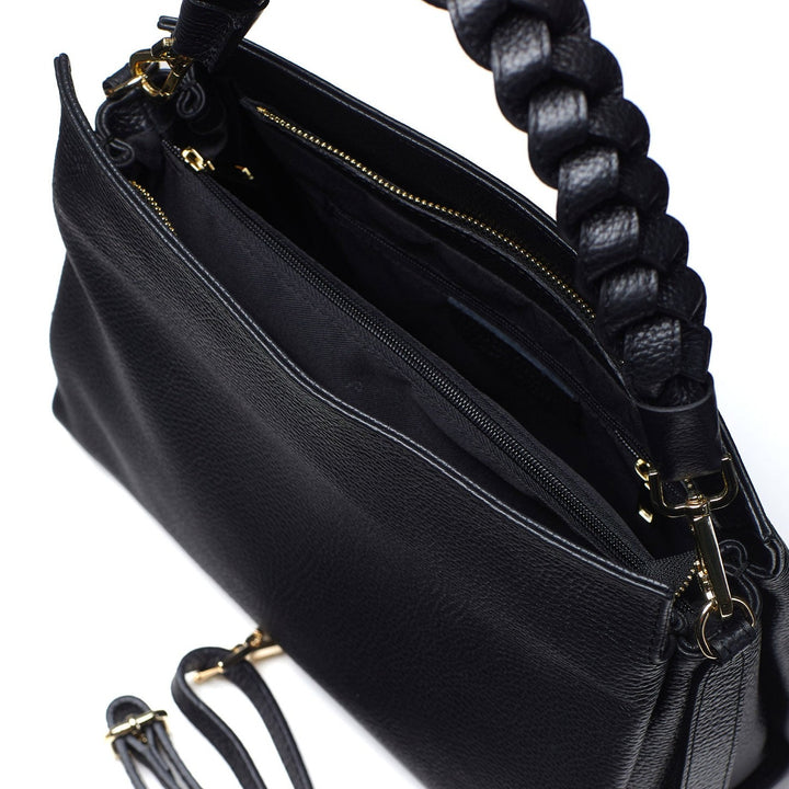 Alessandria Leather Bag Black Latalia