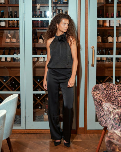 Emmett Heavy Sateen Pants Black Neo Noir