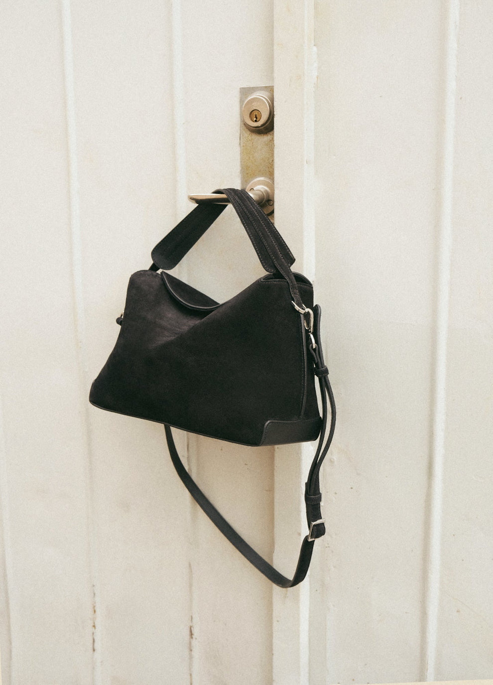 Helia Handbag Suede Black Flattered