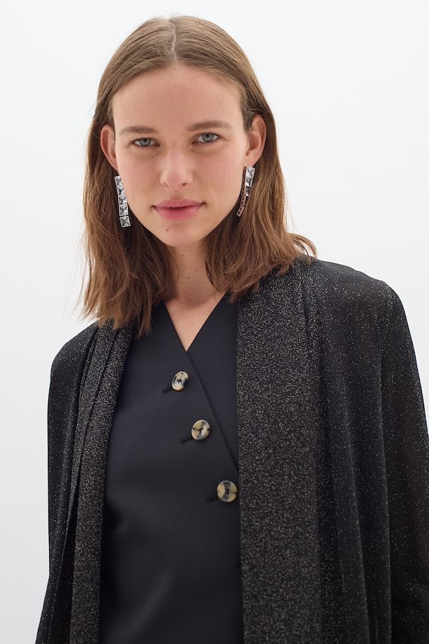 ThaniIW Cardigan Glitter Black InWear