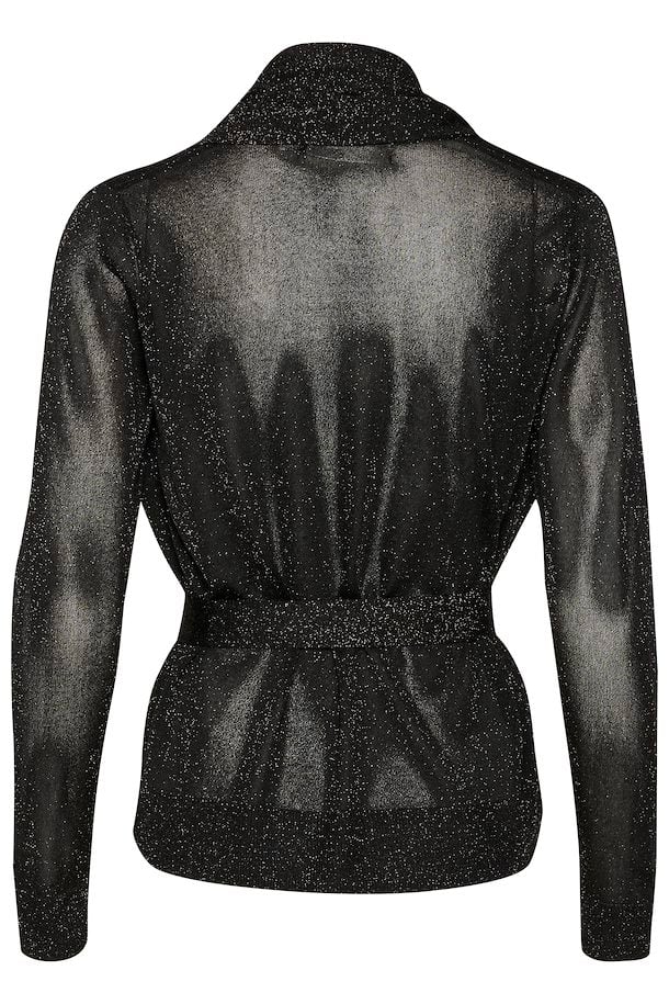 ThaniIW Short Cardigan Glitter Black InWear