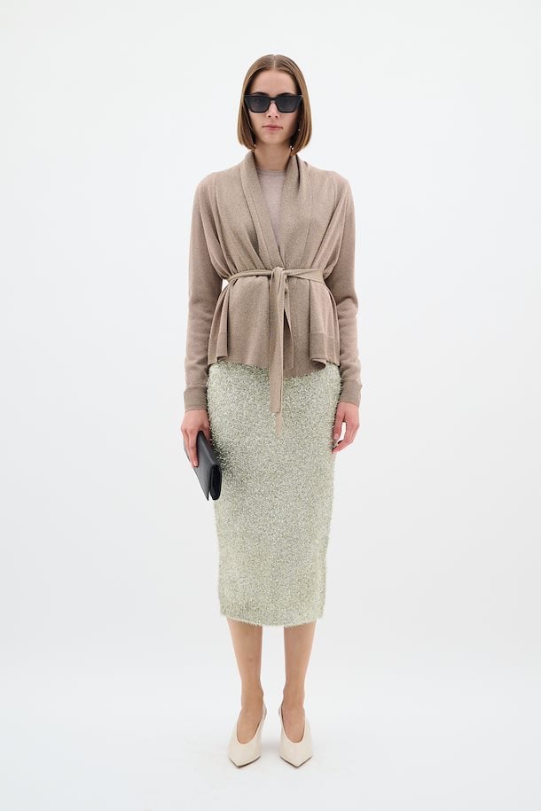 ThaniIW Short Cardigan Glitter Gold InWear