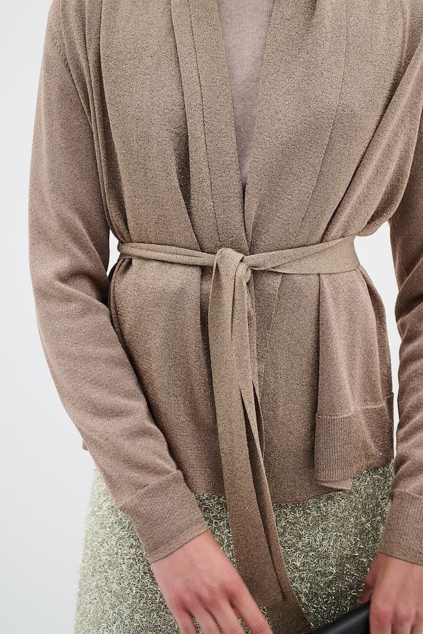 ThaniIW Short Cardigan Glitter Gold InWear