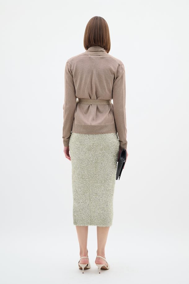ThaniIW Short Cardigan Glitter Gold InWear
