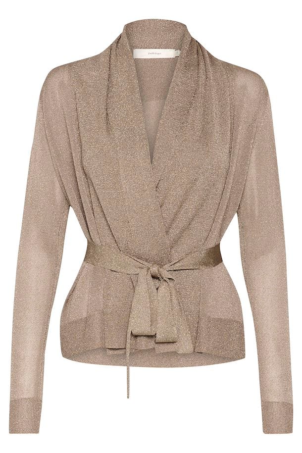 ThaniIW Short Cardigan Glitter Gold InWear