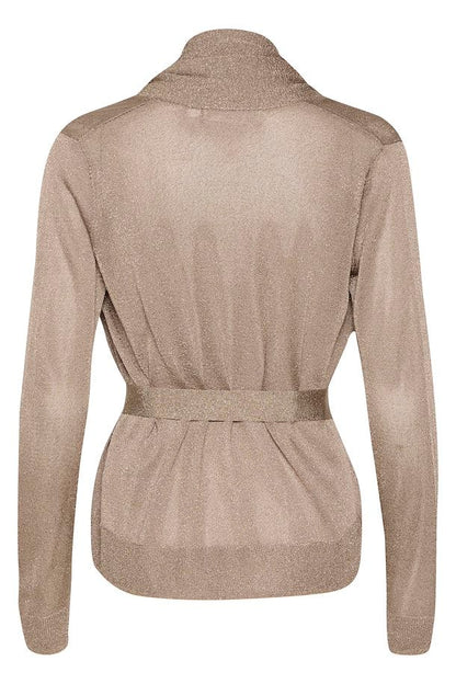 ThaniIW Short Cardigan Glitter Gold InWear
