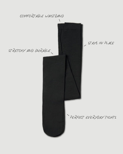 Olivia Premium Tights Black Swedish Stockings