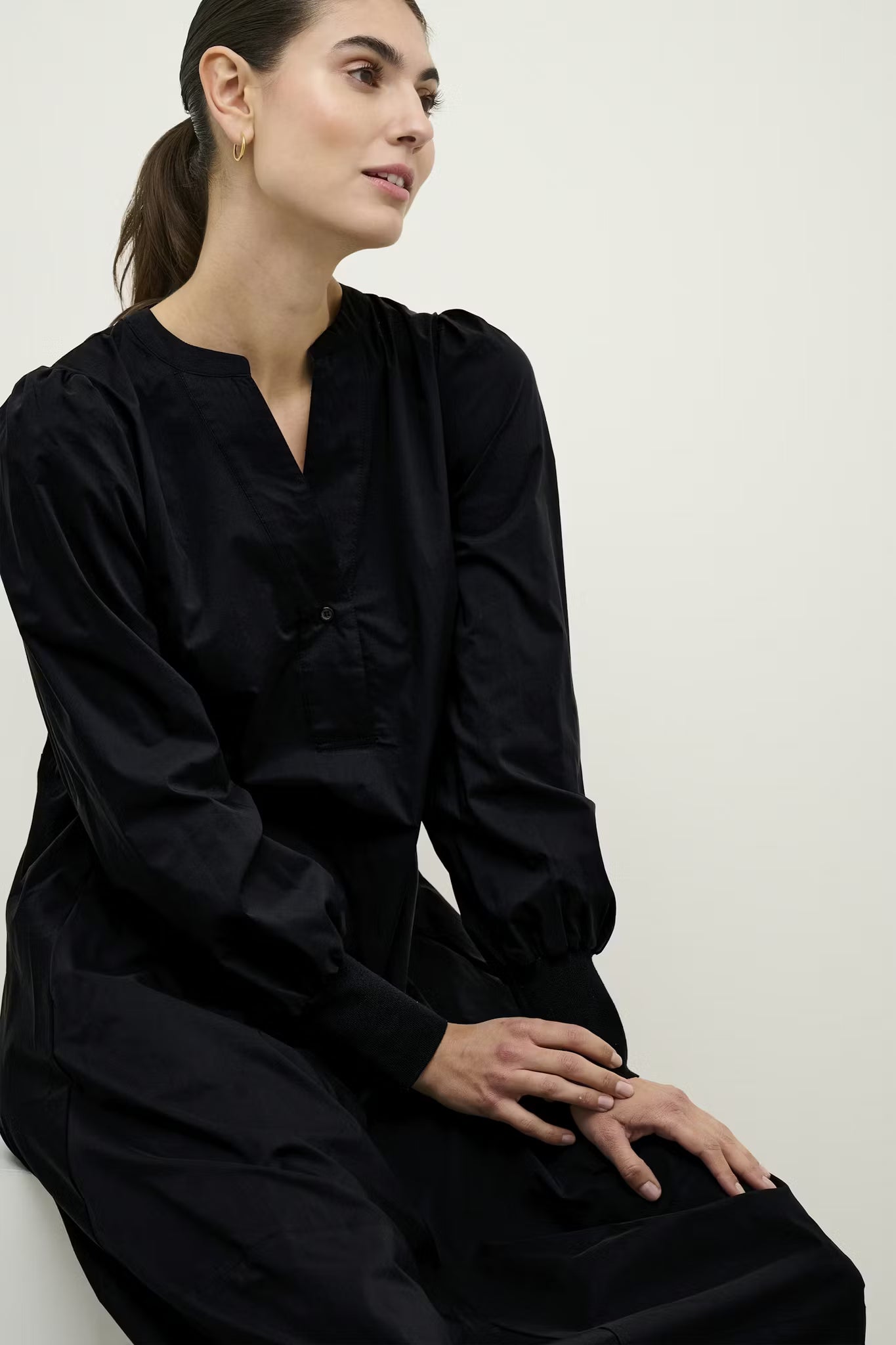 Antoinett Rib Dress Black Culture