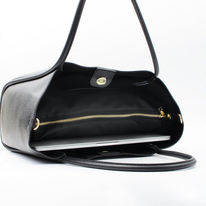 Florence XL Leather Bag Black Latalia