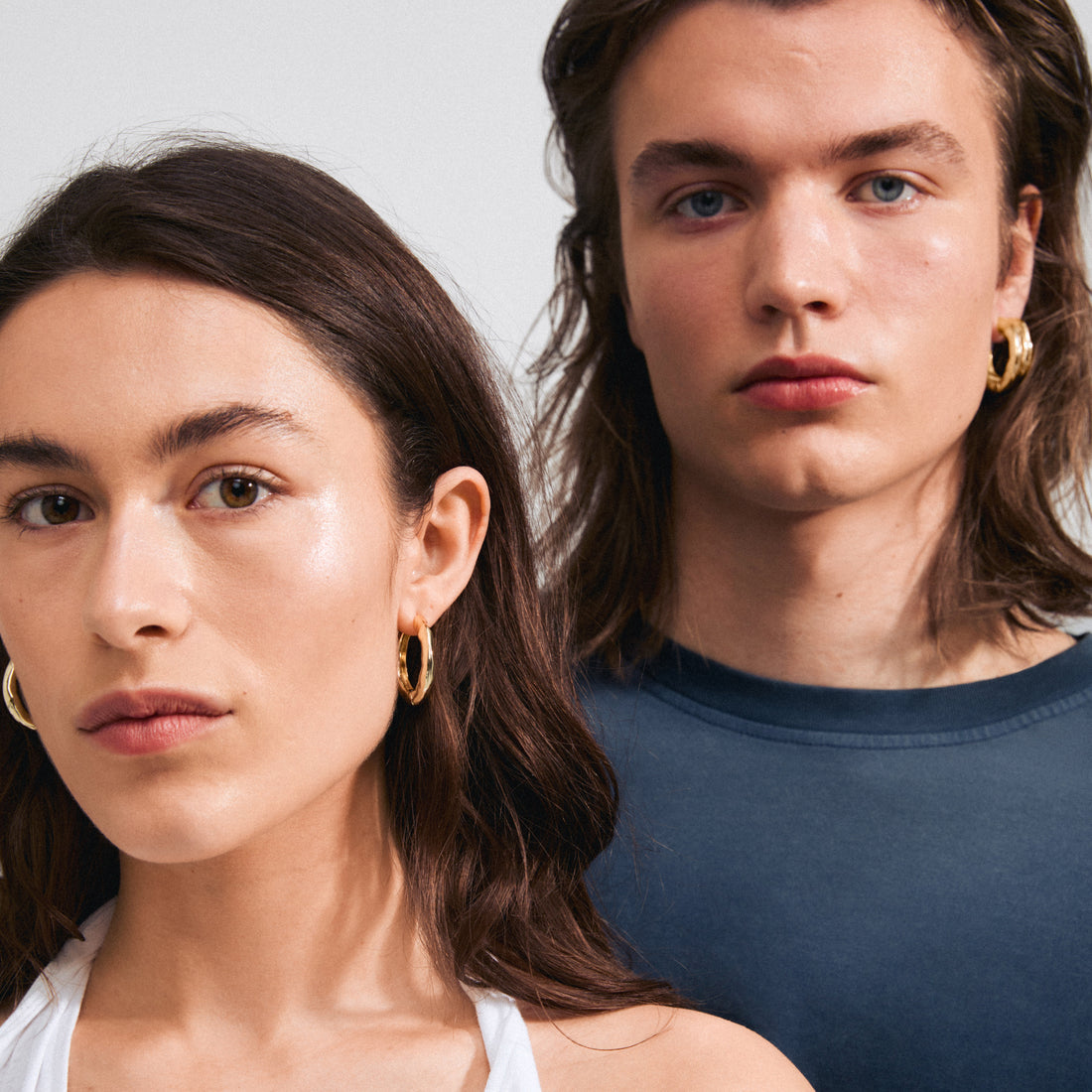 Believe Hoop Earrings Gold Pilgrim