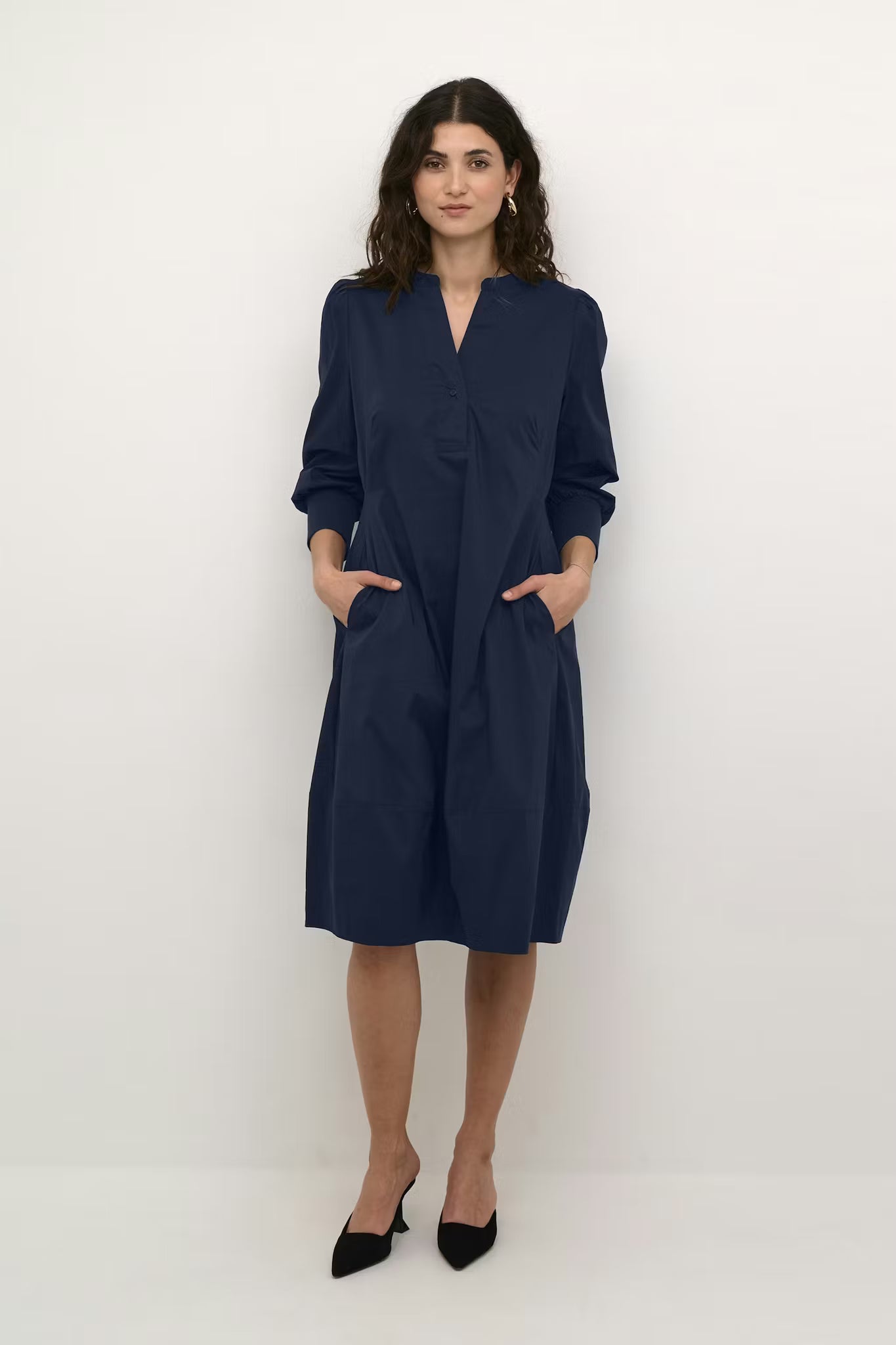 Antoinett 3/4 Sleeve Dress Blue Iris Culture